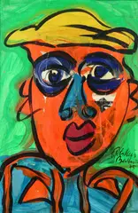 Peter Keil, Ringo Star, Oil on newsprint laid on masonite