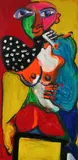 Peter Keil, Prostitute from Miami Down Town, Oil on board