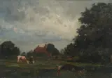 Cows Grazing by English School, Oil on canvas, sold Jun 2007