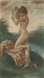 A. Cortez, The Bather, Oil on canvas