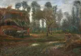 Barbizon Landscape with Hay Wagon by Continental School, Oil on canvas, sold Jun 2007
