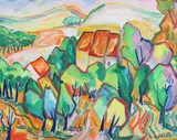 Lucien Durand, Paysage a Cassis, Oil on canvas