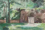 Ruth Sterling Frost, The Well at Poggio Luce, Oil on canvas board