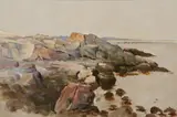 Mary Loring Warner, Untitled, NEW ENGLAND COAST, oil on canvas