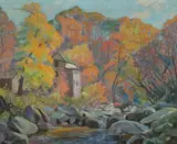 Carl Rakeman, Burnt Mills, Oil on canvas
