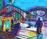 Jack Perlmutter, The Boardwalk, Oil on board