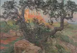 Carl Budtz-Møller, Temple in a Landscape, Oil on canvas