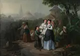 Alexis Mathaud, The Young Flower Seller, Oil on canvas