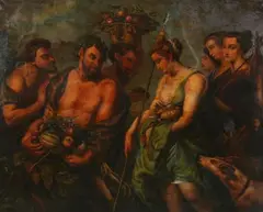 Peter Paul Rubens, DIANA RETURNING FROM THE HUNT, an early 19th century rendition of the original at the Gemaldegalerie, Oil on canvas