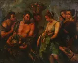 DIANA RETURNING FROM THE HUNT, an early 19th century rendition of the original at the Gemaldegalerie by Peter Paul Rubens, Oil on canvas, sold Jun 2007