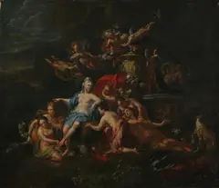 Gerard Hoet, Diana and Her Attendants, Oil on canvas