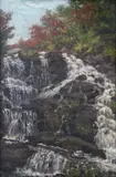 NEW HAMPSHIRE WATERFALLS, located on reverse by American School, Oil on board, offered Jun 2007