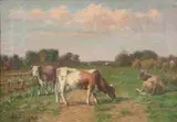 William Henry Snyder, Cows in the Pasture, Oil on canvas