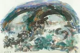 W. H. Pak, Abstract Landscape Bm3, Watercolor