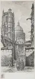 Adolphe Dallemagne, Village Scene, Engraving