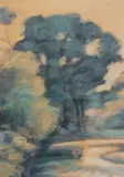 Tree in Sunlight by American School, Print, offered Jul 2007