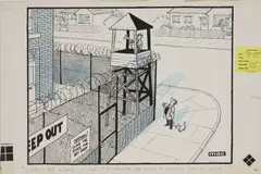 aka 'Mac' Stanley McMurtry, Untitled, pen and ink and watercolour image 34 x 44cm