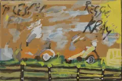 Reggie Kray, Untitled, gouache, on card