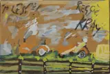 Reggie Kray, Untitled, gouache, on card