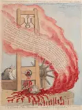 James Gillray, Untitled, 1793 a hand-coloured etching by James Gillray
