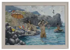 Untitled by Anatoly Demenko, oil on canvas 61 x 91cm, sold Jul 2024