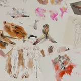 Peter Collins, Untitled, pen and ink and watercolour 54 x 42cm and similar