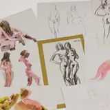 Peter Collins, Untitled, pen and ink and watercolour 50.5 x 38.5cm and similar
