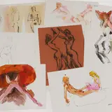 Peter Collins, Untitled, pen and ink and watercolour 59 x 40cm and similar