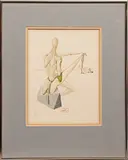 Canto 5: Minos, del Infierno, de la carpeta La Divina comedia by Salvador Dalí, Xilografía E.A, offered Aug 2023