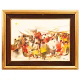 Juan Chamizo, Mercado, Óleo sobre tela