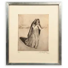 Untitled by Raúl Anguiano, 1945, Grabado 4 / 30, offered Aug 2023