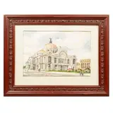 Roberto Rodríguez, Palacio de Bellas Artes, México, D.F. Centro Histórico, Acuarela sobre papel
