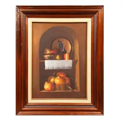 Bodegón con granadas by Armando Ahuatzi, Óleo sobre tela, offered Aug 2023