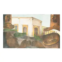 Pueblo solitario by Rodolfo Morales, 1994, Litografía, offered Aug 2023