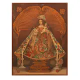 Anónimo, Virgen con el Niño, Óleo sobre tela