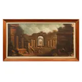 Angela Carugati, Ruinas romanas, Óleo sobre tela