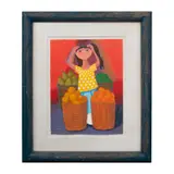 Sin título (niña con fruta) by Trinidad Osorio, Serigrafía XLVII / L, offered Jul 2023