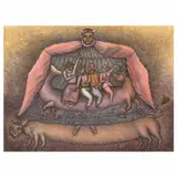Maximino Javier, El teatro de Belcebú, de la serie La aventura del Belcebú, Litografía 79 / 100