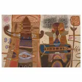 Guillermo Pacheco, Carnaval coyantes, Óleo y arena sobre tela