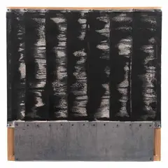Perla Krauze, Memoria 9. J. A de la serie Improntas, 2015, Óleo sobre tela con placa de metal