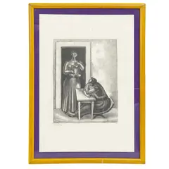 Sin título (mujeres platicando) by José Chávez Morado, Litografía 11 / 50, offered Jun 2023