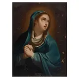 Anónimo, Virgen Dolorosa, Óleo sobre lámina
