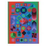 Victor Vasarely, Composición, Serigrafía 80 /100 (al reverso)