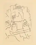 Victor Vasarely, Gordes Villages, Radierung auf ARCHES (Wasserzeichen)