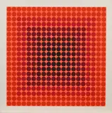 Victor Vasarely, Ohne Titel, Farbserigrafie auf Karton