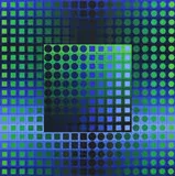 Victor Vasarely, Ohne Titel, Farbserigrafie auf Karton