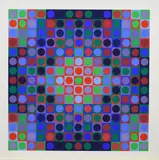 Victor Vasarely, Ohne Titel, Farbserigrafie auf Karton