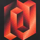 Victor Vasarely, Ohne Titel, Farbserigrafie auf Karton