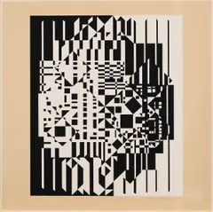 Aus: "Cinetique" by Victor Vasarely, Serigrafie auf Velin, sold Sep 2018