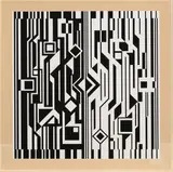 Victor Vasarely, Aus: "Cinetique", Serigrafie auf Velin